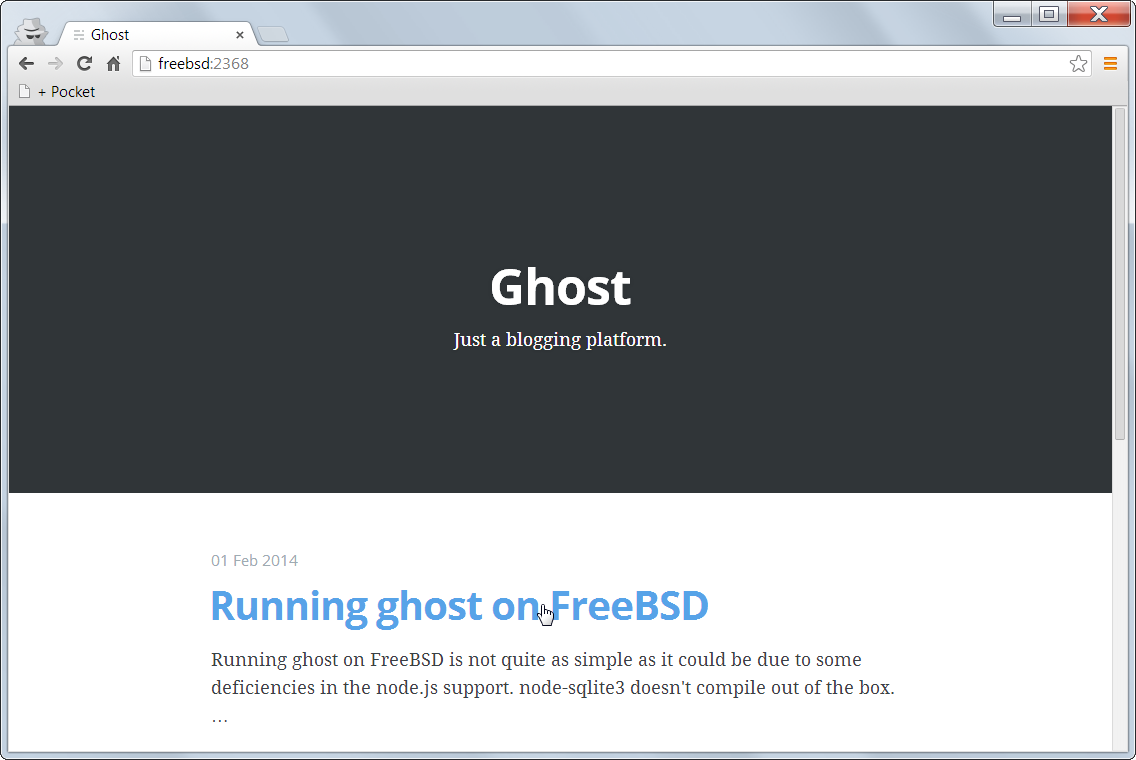 Ghost FreeBSD Ghost FreeBSD